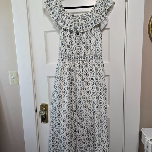 Max Studio Block Print Ruffle Dress - Picture 2 of 5